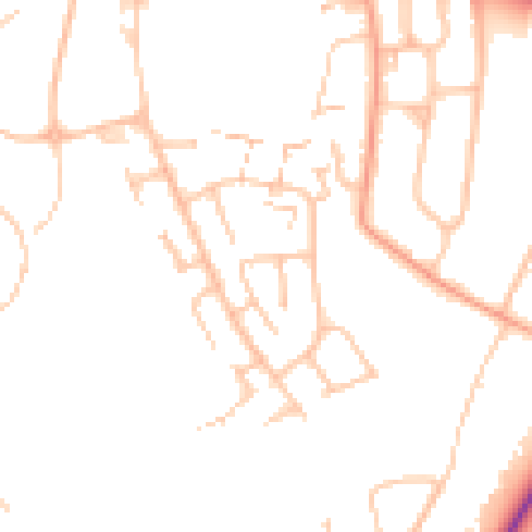 Daytime road noise heatmap for CV4 7DP
