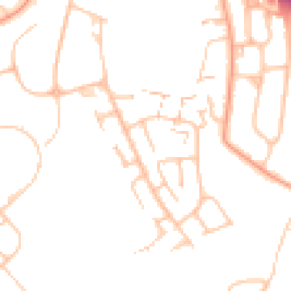 Daytime road noise heatmap for CV4 7DQ