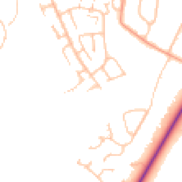 Daytime road noise heatmap for CV4 7ED