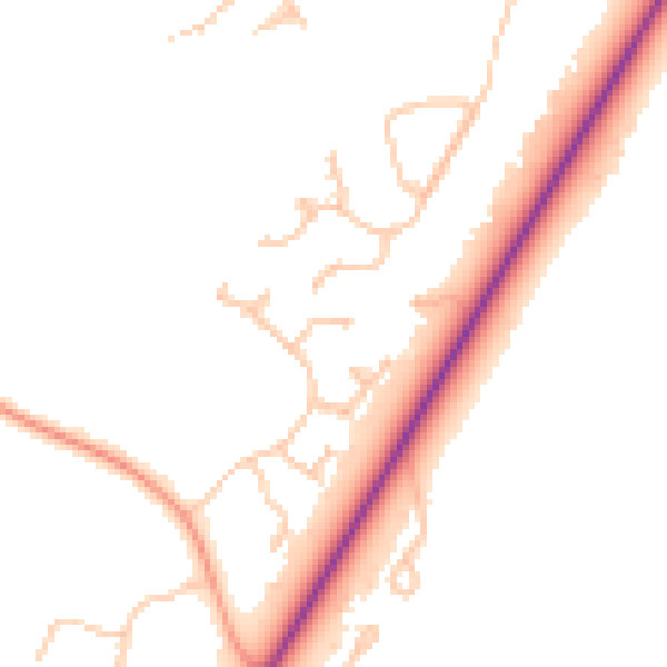 Daytime road noise heatmap for CV4 7HD