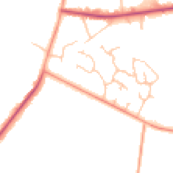 Daytime road noise heatmap for CV4 8AB