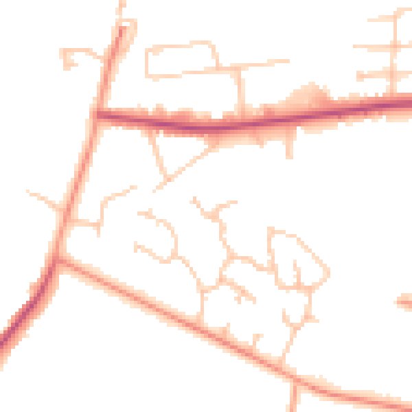 Daytime road noise heatmap for CV4 8HR