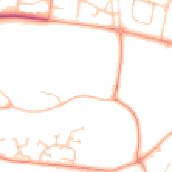 Daytime road noise heatmap for CV4 8JE