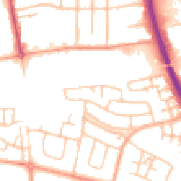 Daytime road noise heatmap for CV4 8NR