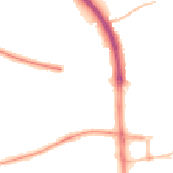 Night-time road noise heatmap for CV4 9FN