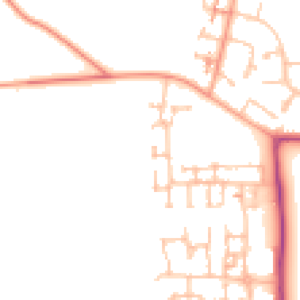 Daytime road noise heatmap for CV4 9GF
