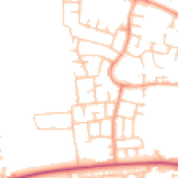 Daytime road noise heatmap for CV4 9LZ