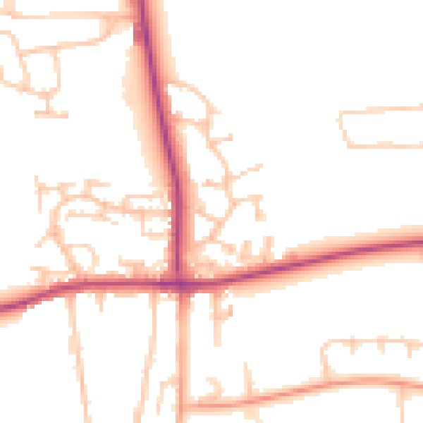 Daytime road noise heatmap for CV4 9TF