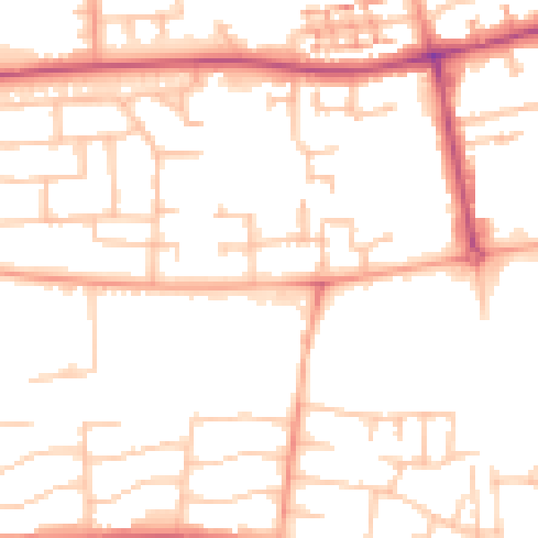Daytime road noise heatmap for CV4 9YR