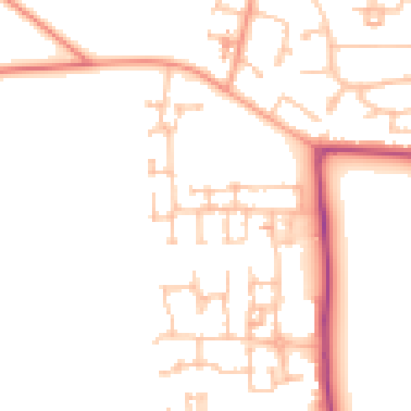 Daytime road noise heatmap for CV4 9ZY