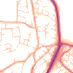 Daytime road noise heatmap for CV47 0EA
