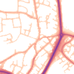 Daytime road noise heatmap for CV47 0HB