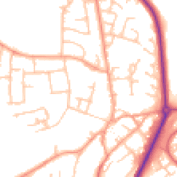 Daytime road noise heatmap for CV47 0JF
