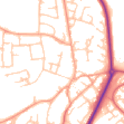 Daytime road noise heatmap for CV47 0JG