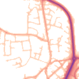 Daytime road noise heatmap for CV47 0JS