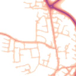 Daytime road noise heatmap for CV47 0JT