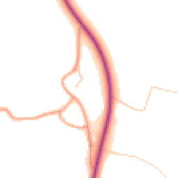 Daytime road noise heatmap for CV47 2BN