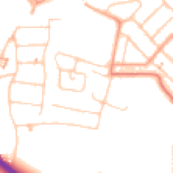 Daytime road noise heatmap for CV5 6AJ