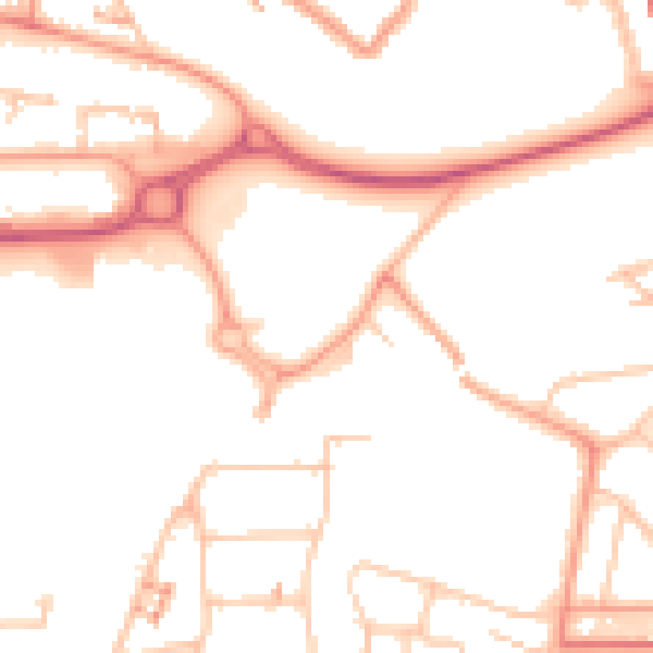 Daytime road noise heatmap for CV5 6BH