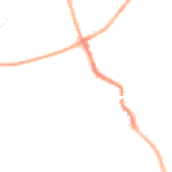 Night-time road noise heatmap for CV5 6GU