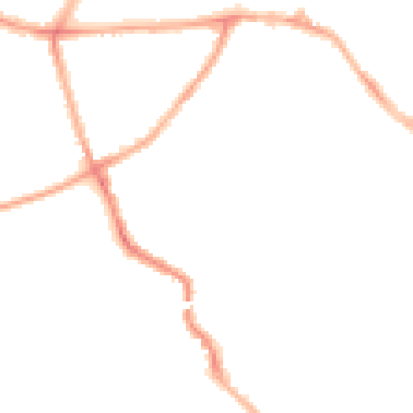 Night-time road noise heatmap for CV5 6LL