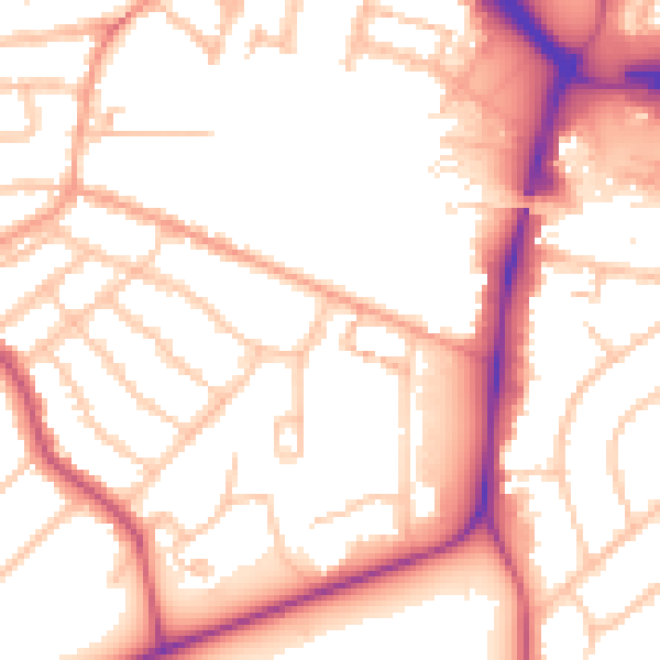 Daytime road noise heatmap for CV5 6PB