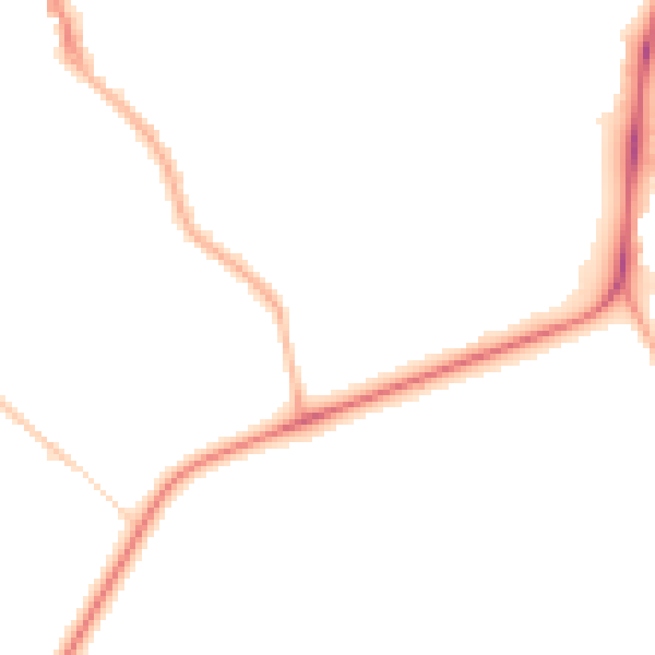 Night-time road noise heatmap for CV5 6QQ