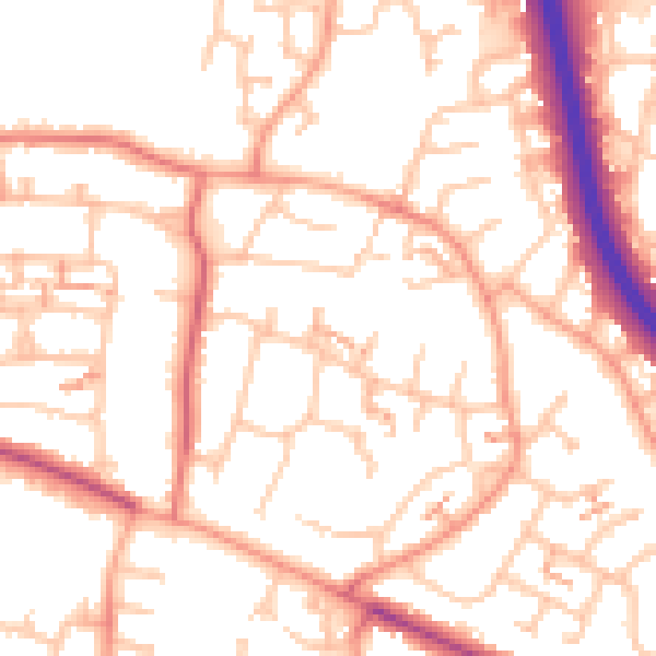 Daytime road noise heatmap for CV5 7BL