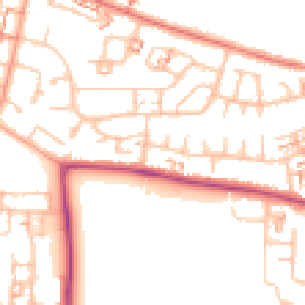 Daytime road noise heatmap for CV5 7DU