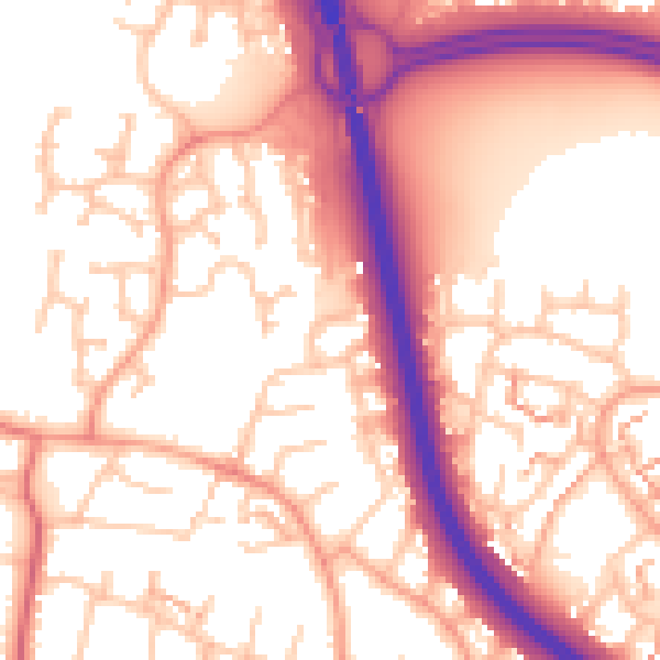 Daytime road noise heatmap for CV5 7NE