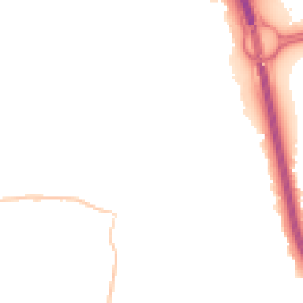 Night-time road noise heatmap for CV5 7PR