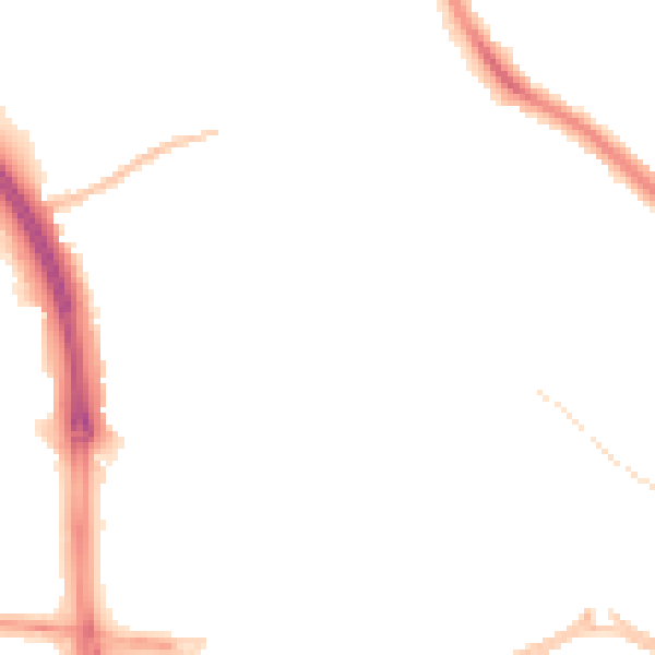 Night-time road noise heatmap for CV5 8AS