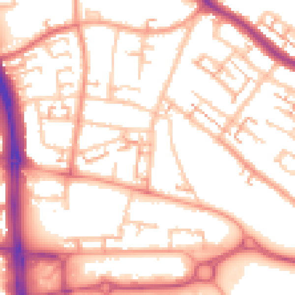 Daytime road noise heatmap for CV5 8BG