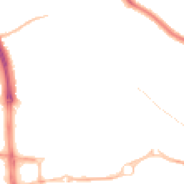 Night-time road noise heatmap for CV5 8BG