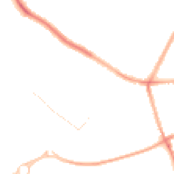 Night-time road noise heatmap for CV5 8FX