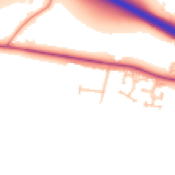 Daytime road noise heatmap for CV5 9AT
