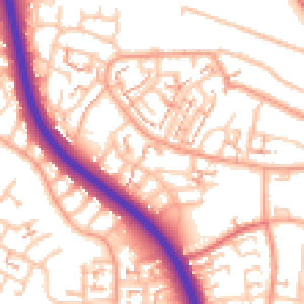 Daytime road noise heatmap for CV5 9HL