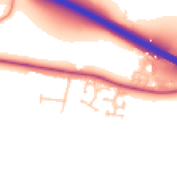 Daytime road noise heatmap for CV5 9QG