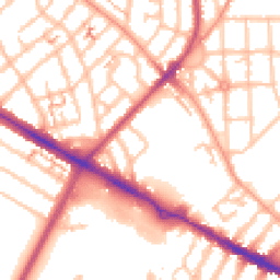 Daytime road noise heatmap for CV6 1AF