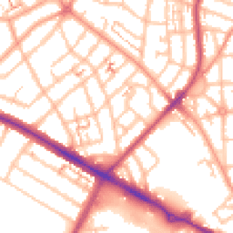 Daytime road noise heatmap for CV6 1AZ