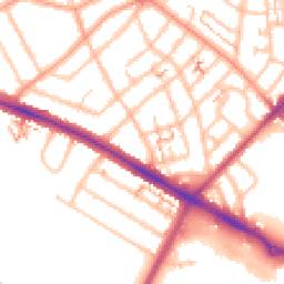 Daytime road noise heatmap for CV6 1BN