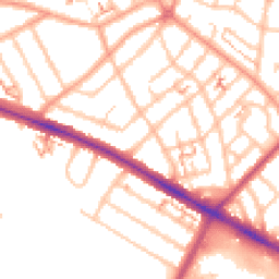 Daytime road noise heatmap for CV6 1BQ