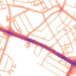 Daytime road noise heatmap for CV6 1DJ