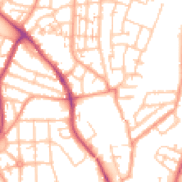 Daytime road noise heatmap for CV6 3BZ