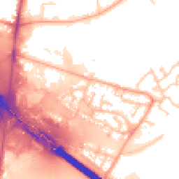 Daytime road noise heatmap for CV6 6RJ