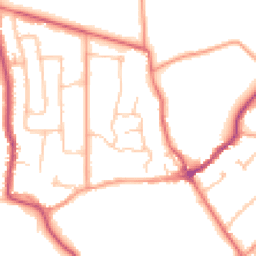 Daytime road noise heatmap for CV8 1AJ
