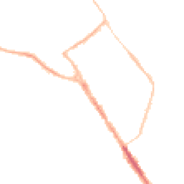 Night-time road noise heatmap for CV8 1BF