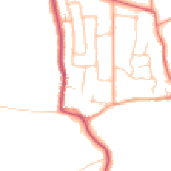 Daytime road noise heatmap for CV8 1BJ