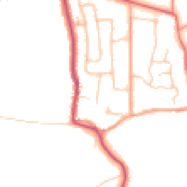 Daytime road noise heatmap for CV8 1BL