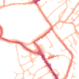 Daytime road noise heatmap for CV8 1LU